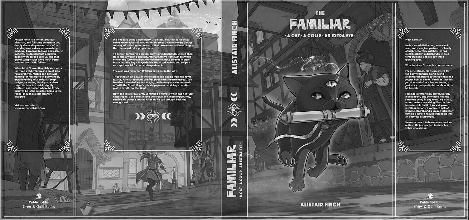 Elliot cipher book cover design Book cover design for a dark mystery detective novel