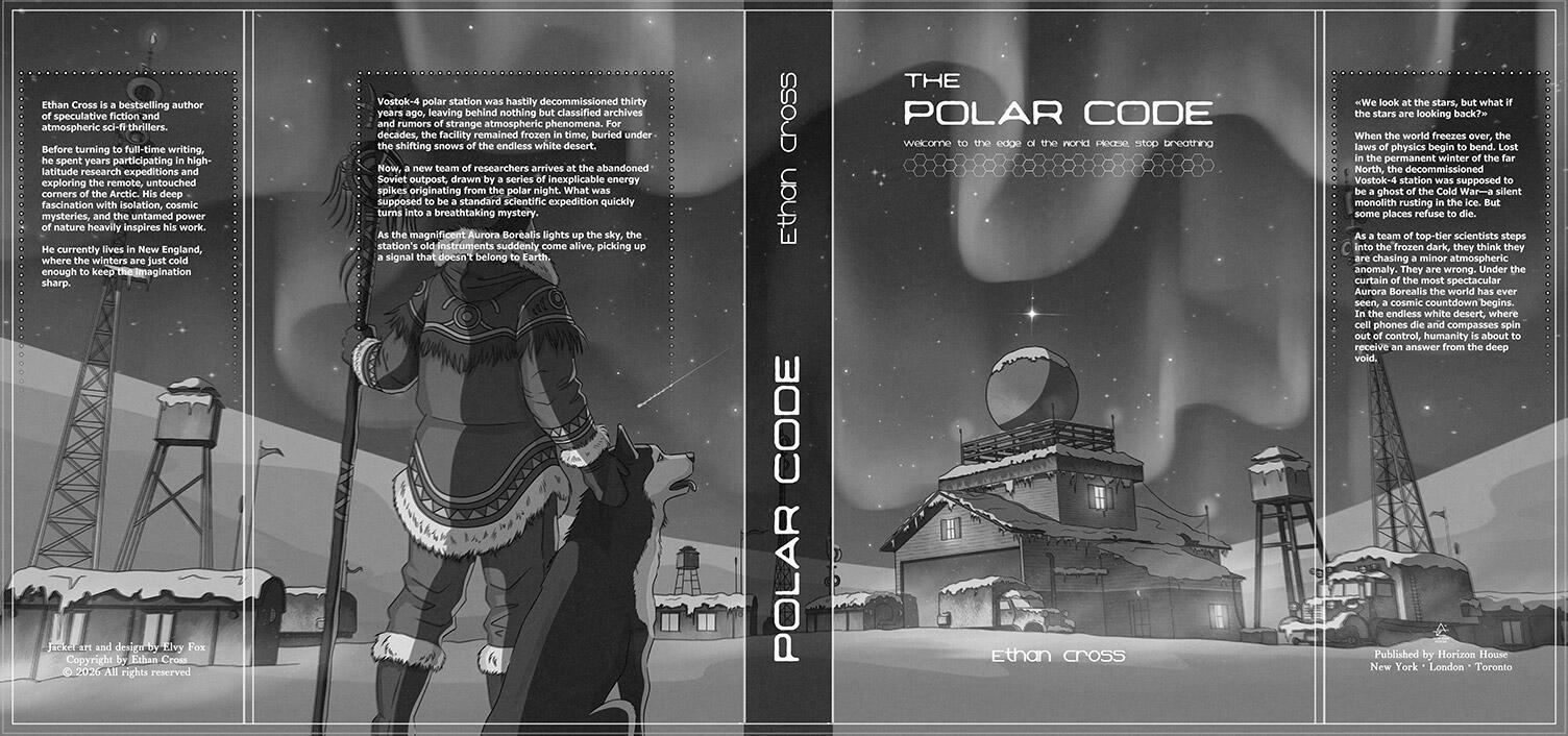 Elliot cipher book cover design Book cover design for a dark mystery detective novel