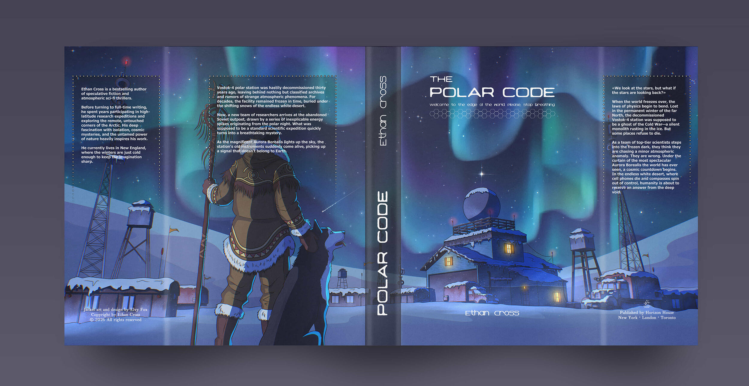 Elliot cipher book cover design Book cover design for a dark mystery detective novel